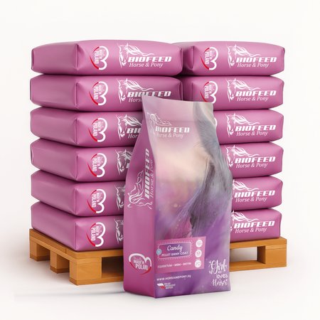 Paleta BIOFEED Horse & Pony Candy Pellet Shiny Coat 40x 25 kg