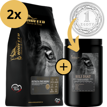 ZESTAW: BIOFEED Horse & Pony Sensitive Alfalfa Free Musli 2x 20 kg + suplement Sili Diat 600 g (słoik PET) ZA 1 ZŁ