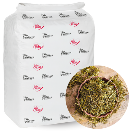 ZESTAW: Sieczka z lucerny bez melasy BIOFEED Horse & Pony Alfalfa with canola oil 20 kg + Candy Vitamins & Minerals 25 kg